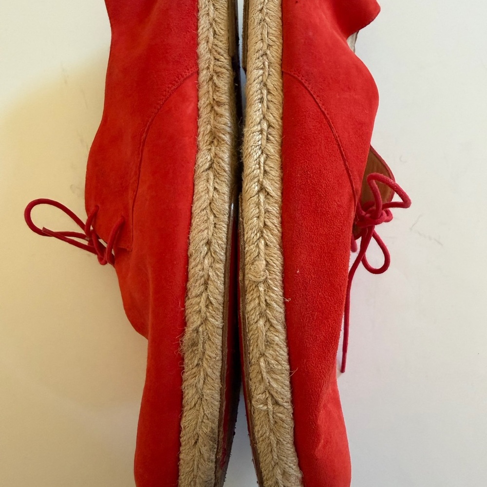 Men’s Christian Louboutin Red Suede Espadrille Shoes - Picture 3 of 7